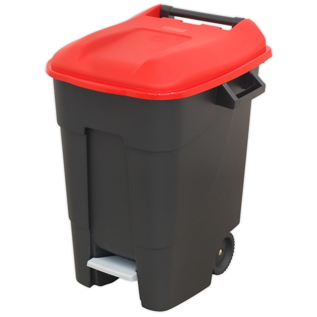 Sealey BM100PR Refuse/Wheelie Bin with Foot Pedal 100L - Red