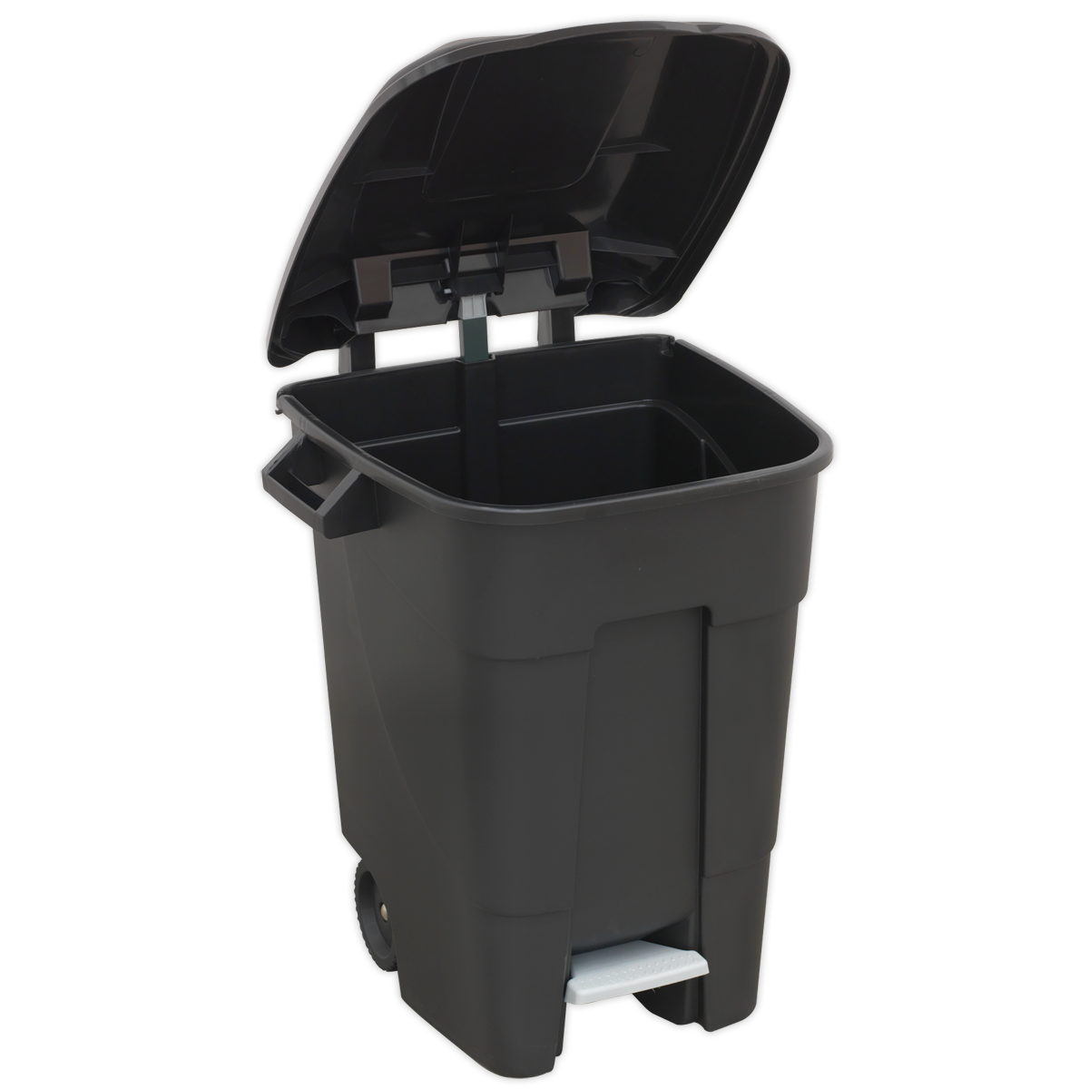 Sealey BM100P Refuse/Wheelie Bin with Foot Pedal 100L - Black