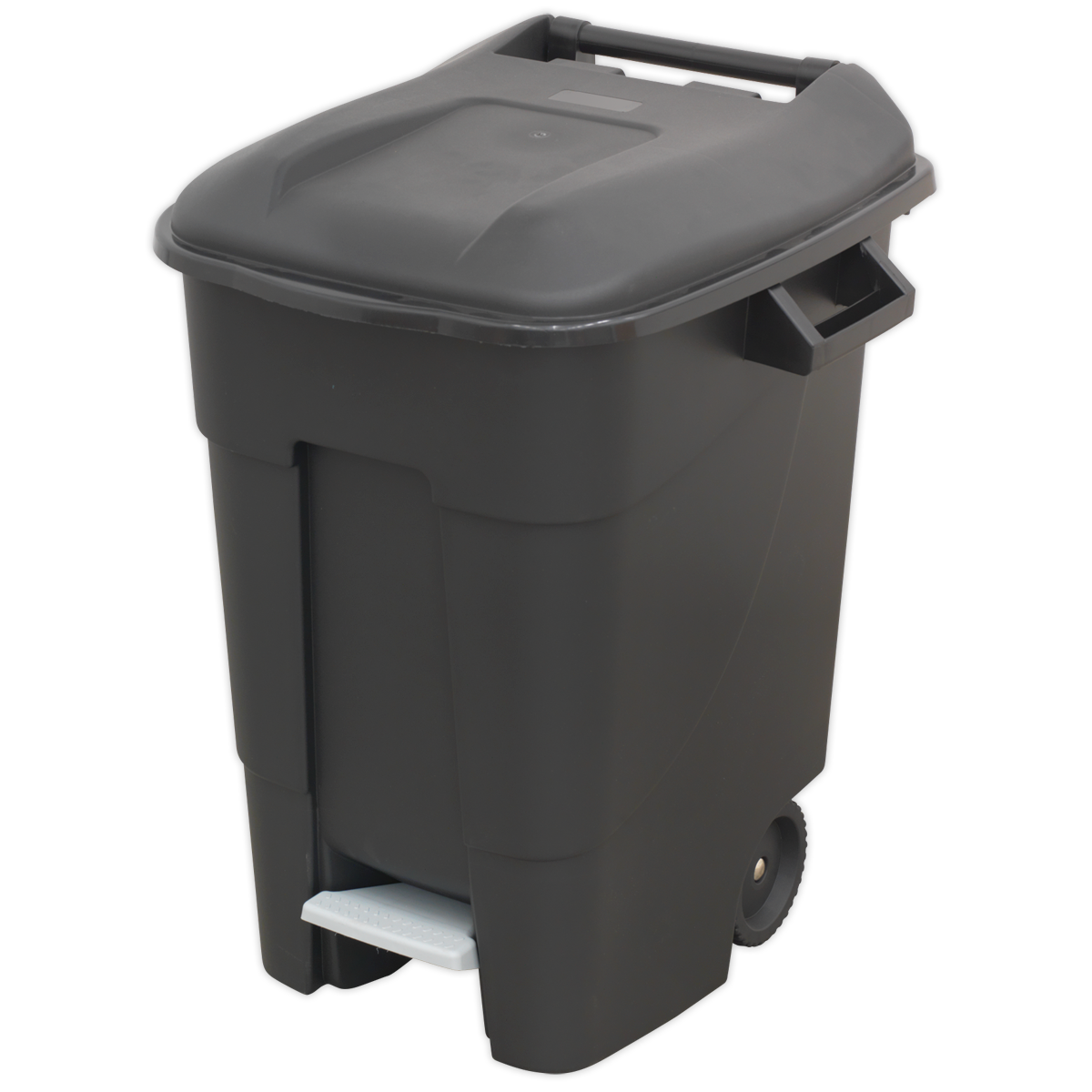 Sealey BM100P Refuse/Wheelie Bin with Foot Pedal 100L - Black