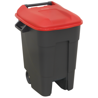 Sealey BM100R Refuse/Wheelie Bin 100L - Red