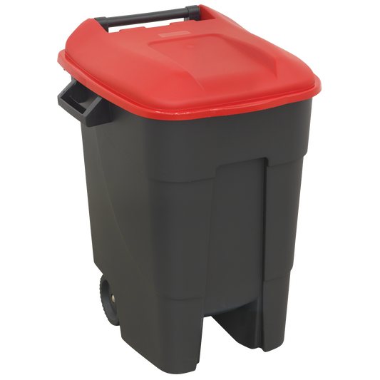 Sealey BM100R Refuse/Wheelie Bin 100L - Red