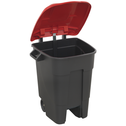 Sealey BM100R Refuse/Wheelie Bin 100L - Red