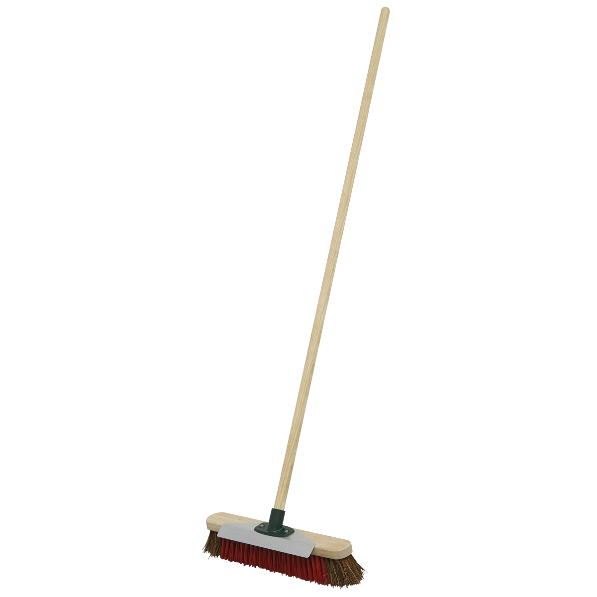 Sealey BM16SC Heavy-Duty Stiff/Hard Bristle Broom with Scraper 16"(405mm)