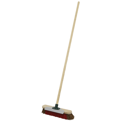 Sealey BM16SC Heavy-Duty Stiff/Hard Bristle Broom with Scraper 16"(405mm)