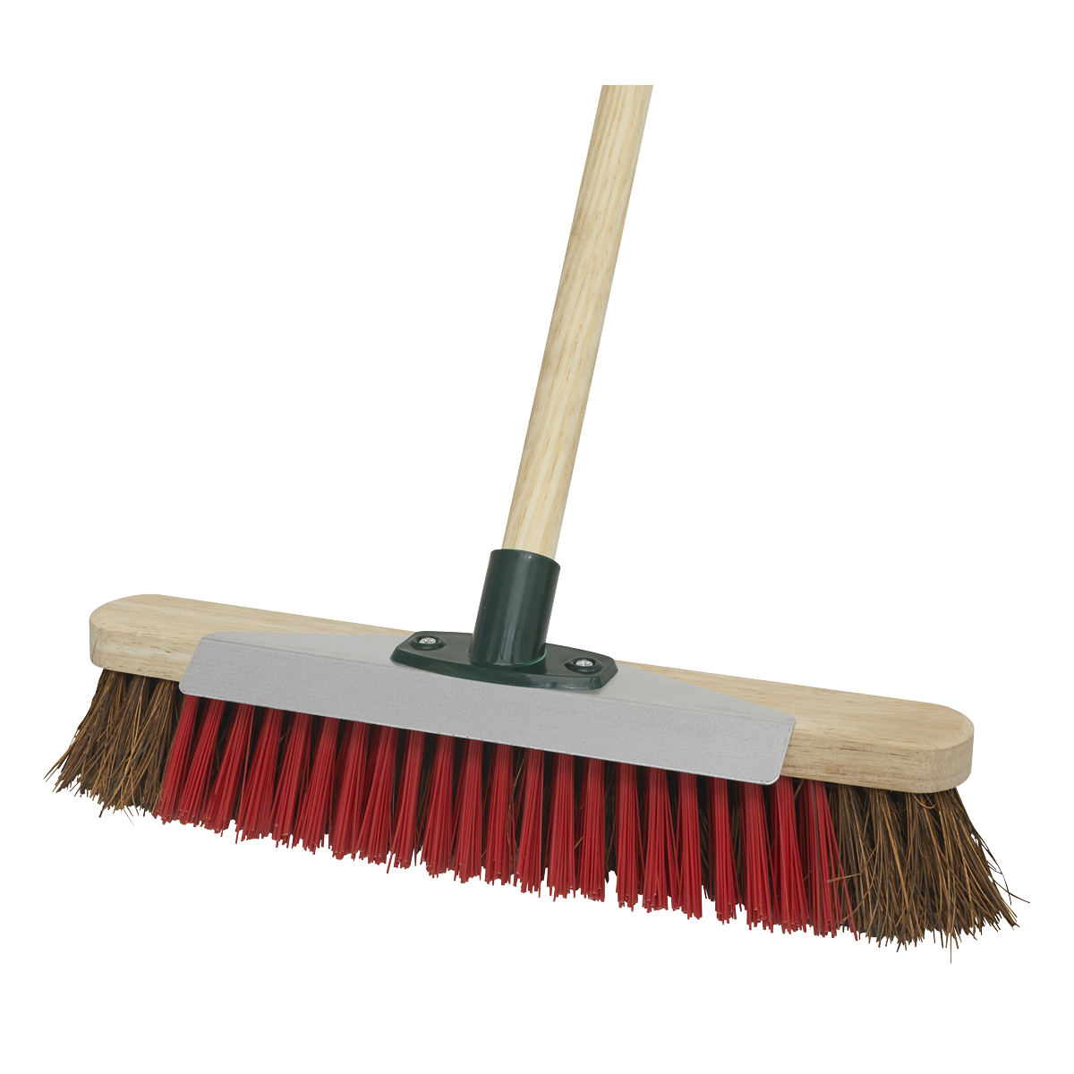 Sealey BM16SC Heavy-Duty Stiff/Hard Bristle Broom with Scraper 16"(405mm)