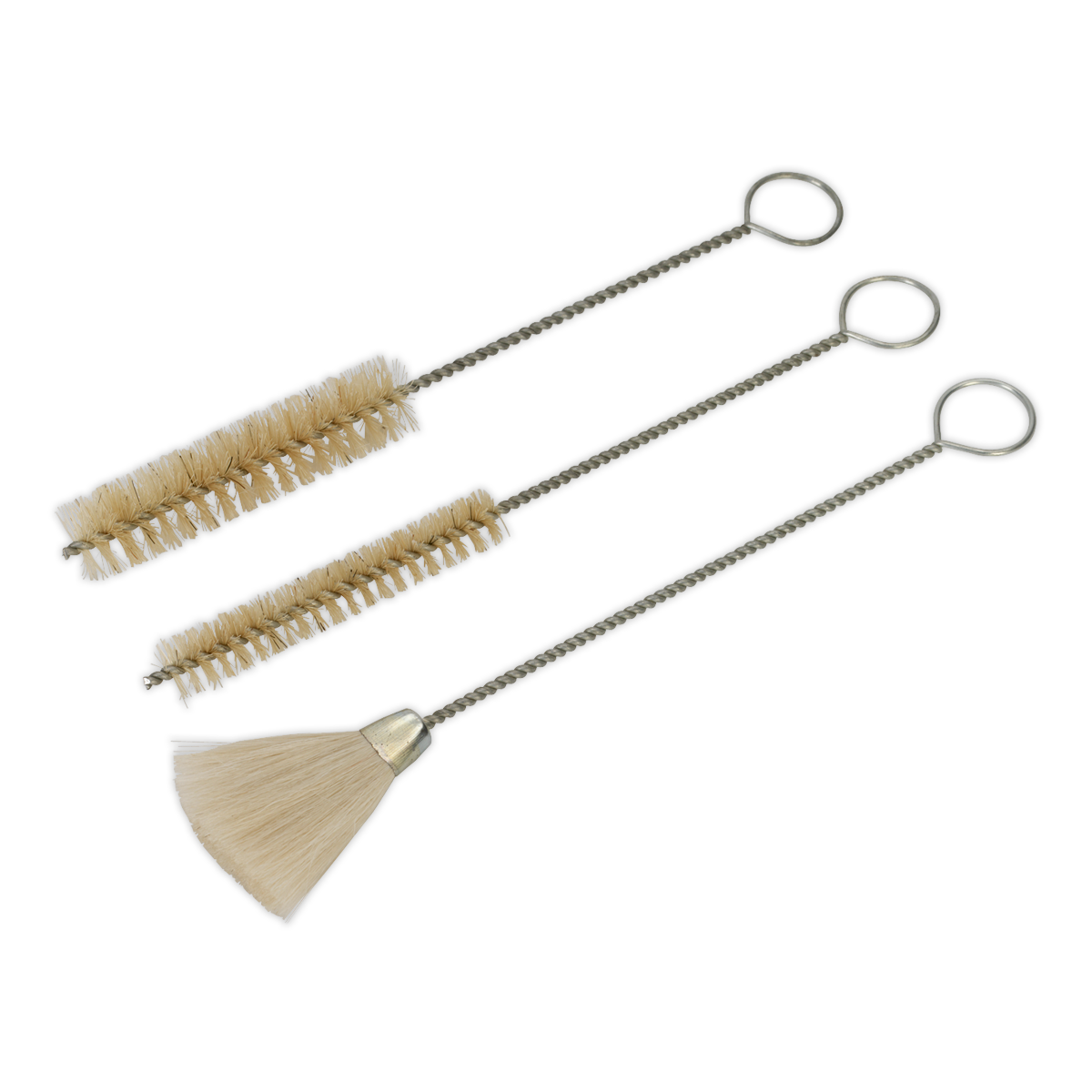 Sealey BSGC/3 Spray Gun Cleaning Brush Set 3pc