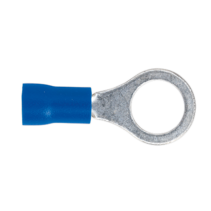 Sealey BT27 Easy-Entry Ring Terminal Ø8.4mm (5/16") Blue Pack of 100