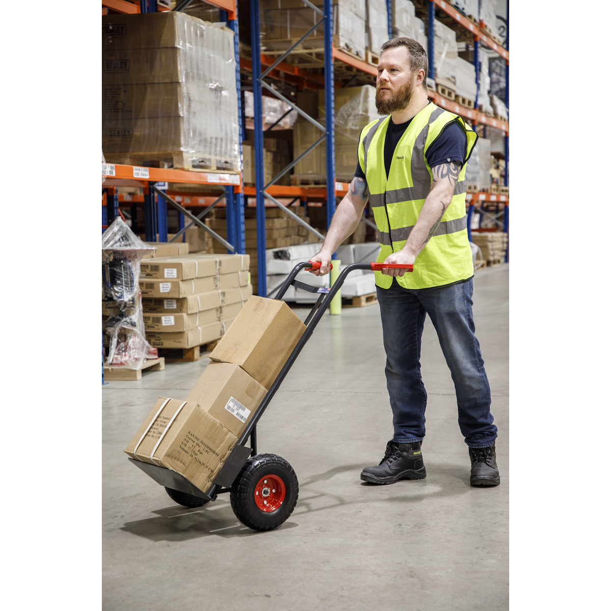 Sealey CST986HD Heavy-Duty Sack Truck with PU Tyres 250kg Capacity