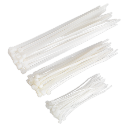 Sealey CT75W Cable Tie Assortment White Pack of 75