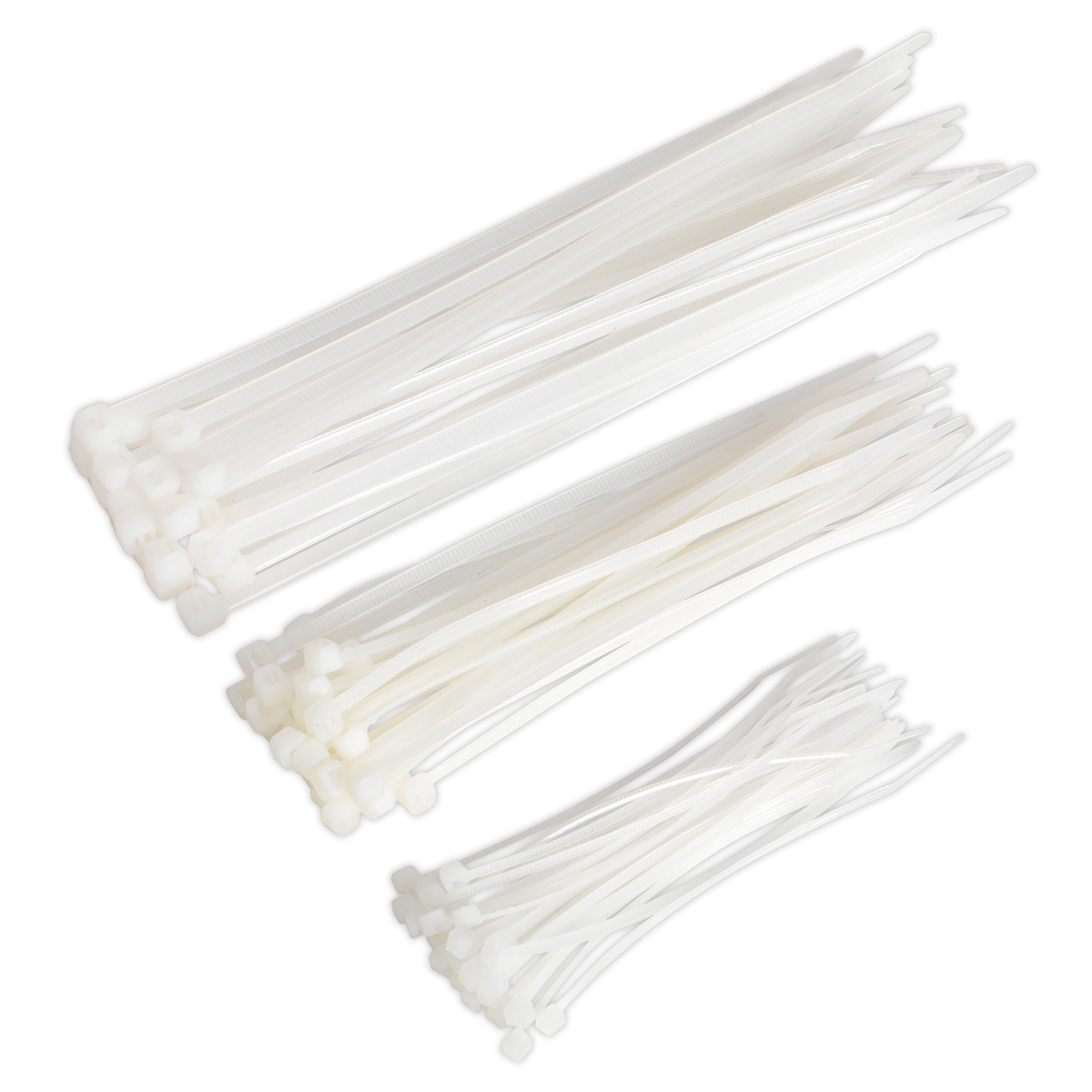 Sealey CT75W Cable Tie Assortment White Pack of 75