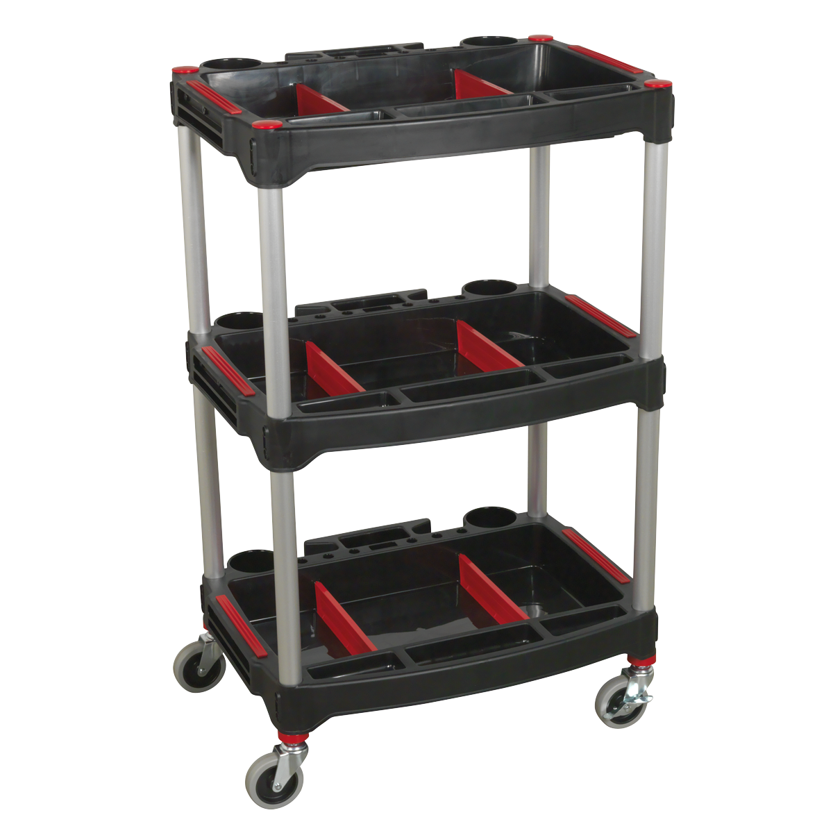 Sealey CX313 Workshop Trolley 3-Level Composite with Parts Storage