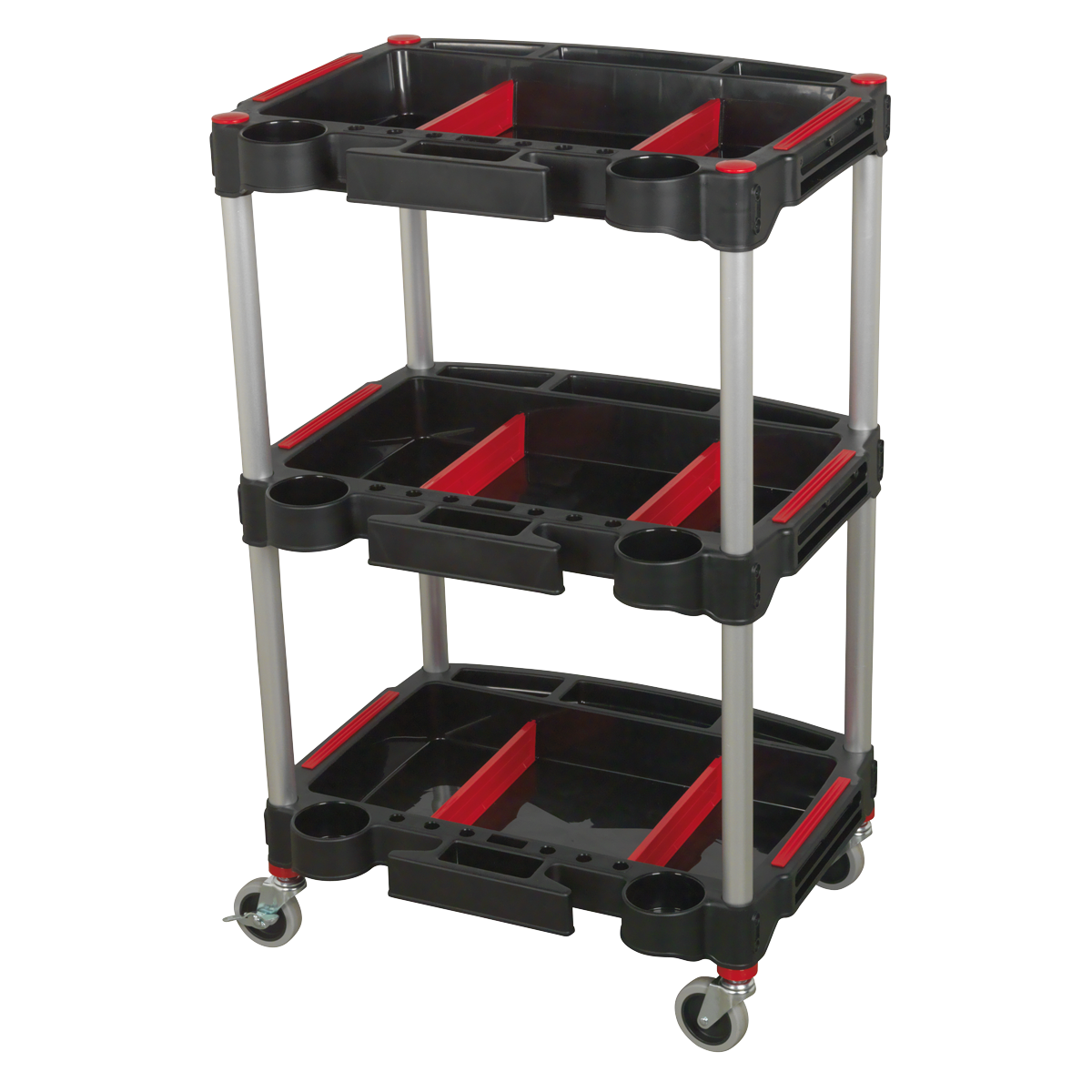 Sealey CX313 Workshop Trolley 3-Level Composite with Parts Storage