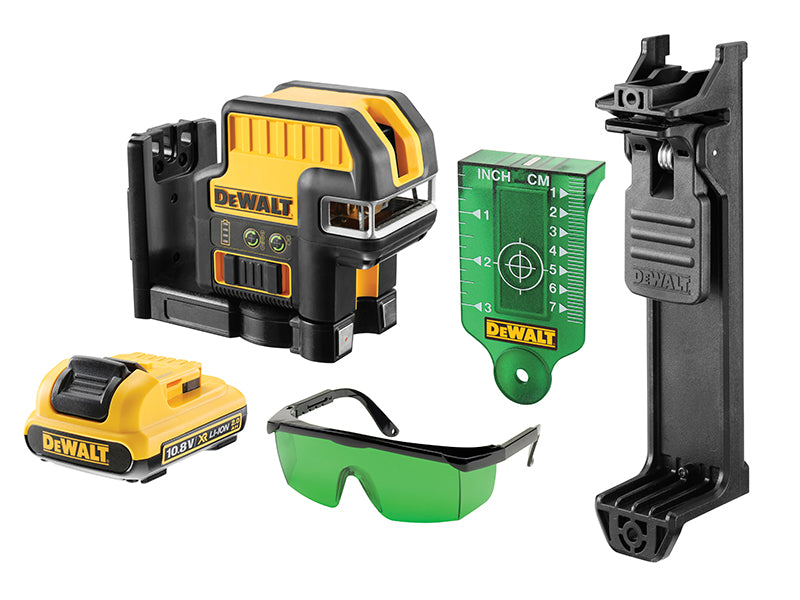 Dewalt DCE0825D1G 5 Spot Cross Line Laser Green 12V 1 x 2.0Ah Li - ion