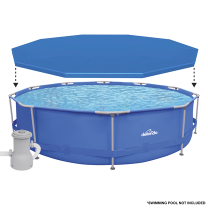 Dellonda DL41 Swimming Pool Top Cover with Rope Ties for DL20