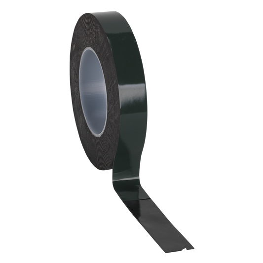 Sealey DSTG2510 Double-Sided Adhesive Foam Tape 25mm x 10m Green Backing