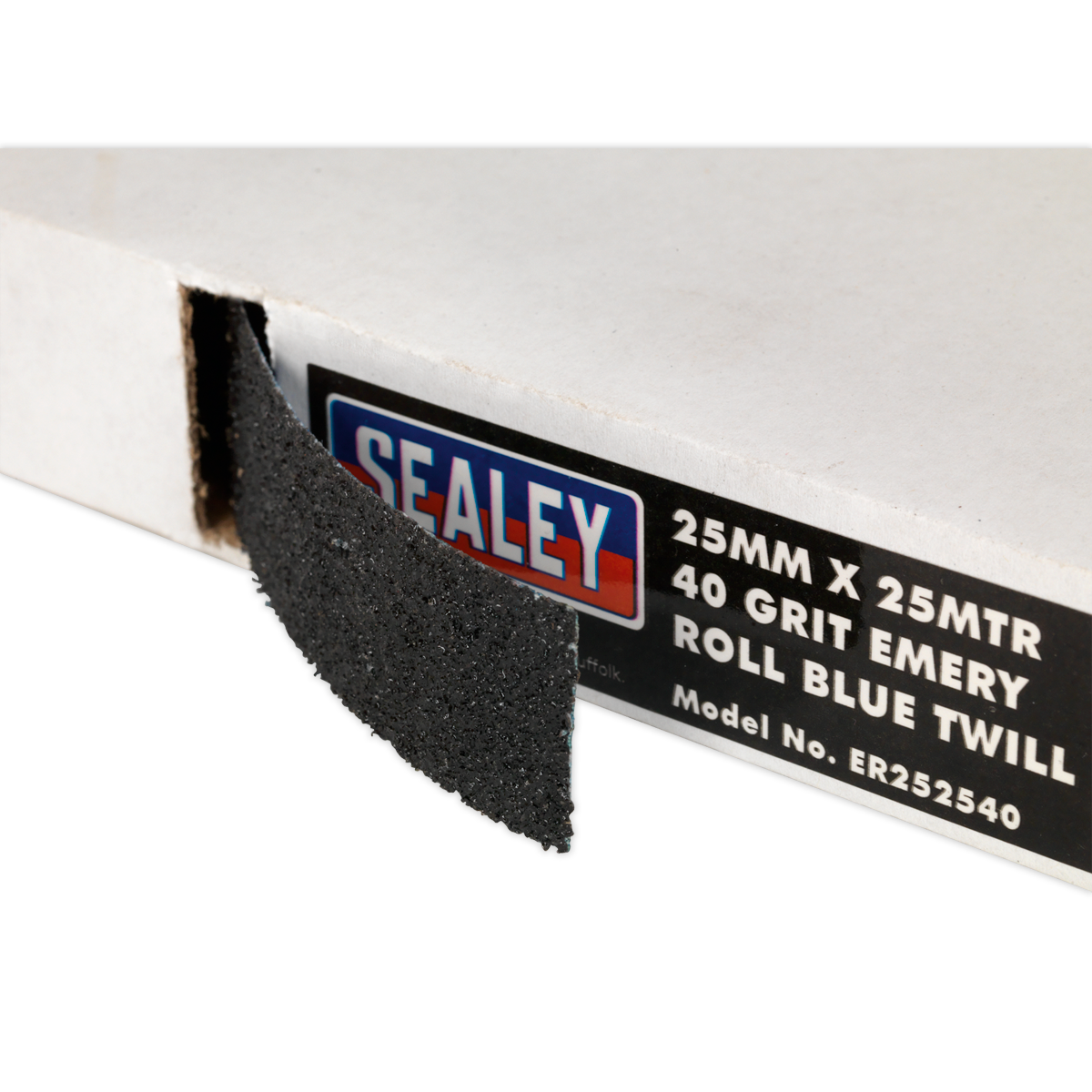 Sealey ER252540 Emery Roll Blue Twill 25mm x 25m 40Grit