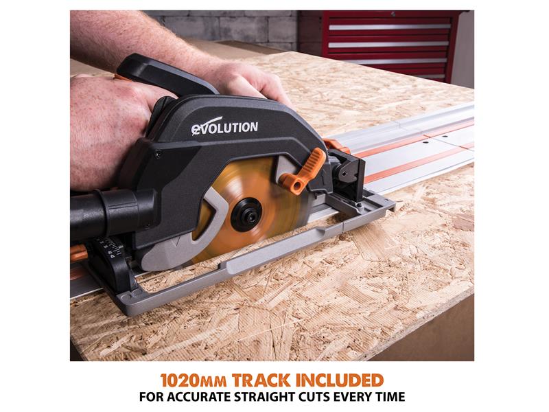 Evolution R185CCSX Circular Track Saw Kit 185mm 1600W 110V