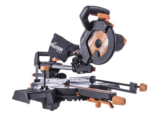 Evolution R210SMS-300+ Pro Multi-Material Sliding Mitre Saw 210mm 1500W 110V