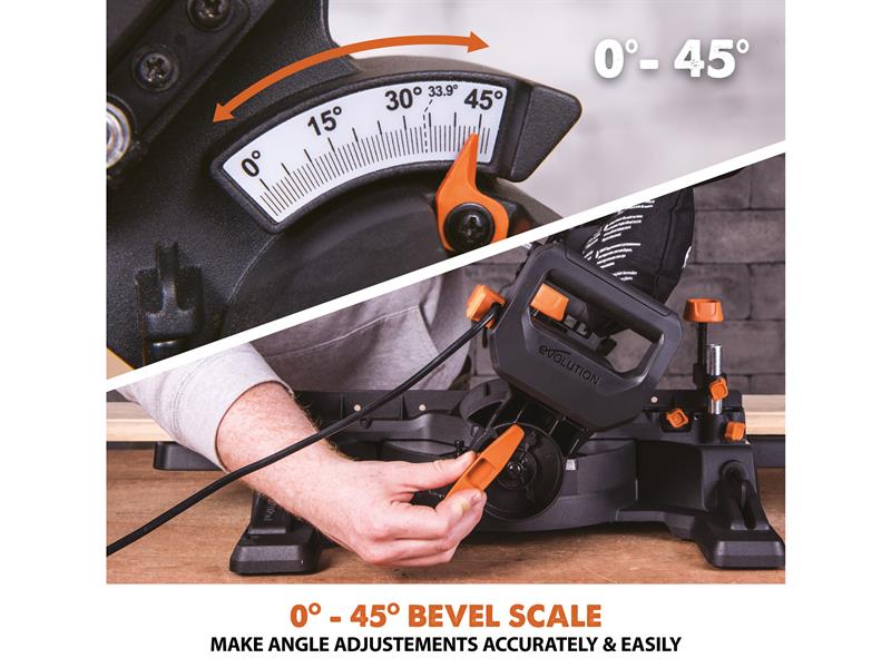 Evolution R210SMS-300+ Pro Multi-Material Sliding Mitre Saw 210mm 1500W 240V