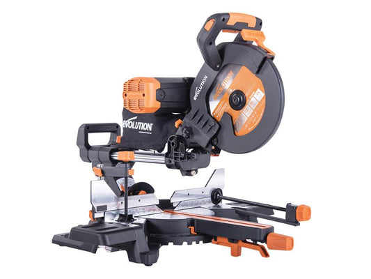 Evolution R255SMS-DB+ Multi-Material Sliding Mitre Saw 255mm 1600W 110V