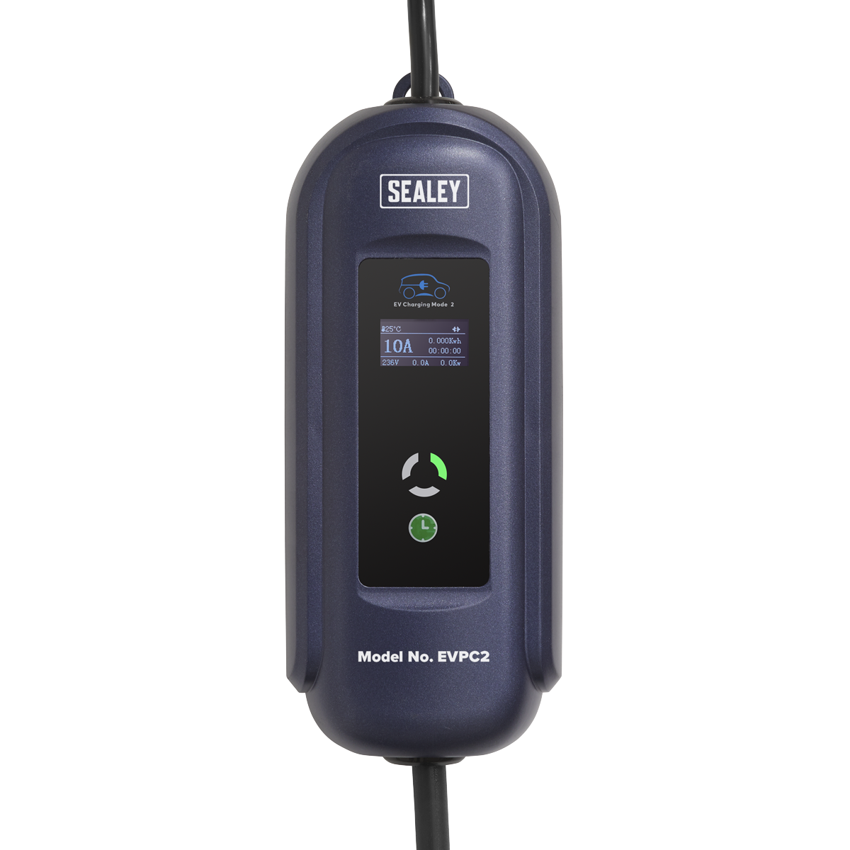 Sealey EVPC2 Portable EV Charger Type 2 to UK 10A (2.3KW) 5m Cable