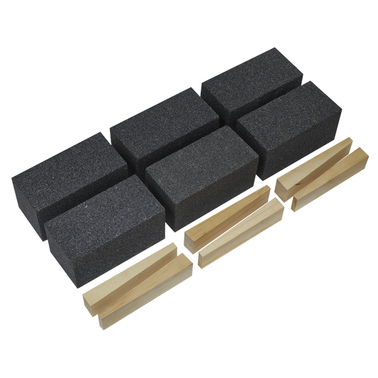 Sealey FGB12 Floor Grinding Block 50 x 50 x 100mm 12Grit - Pack of 6