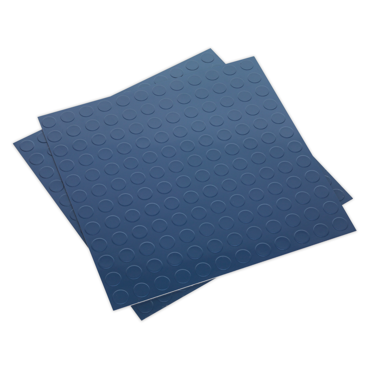 Sealey FT2B Vinyl Floor Tile with Peel & Stick Backing - Blue Coin Pack of 16