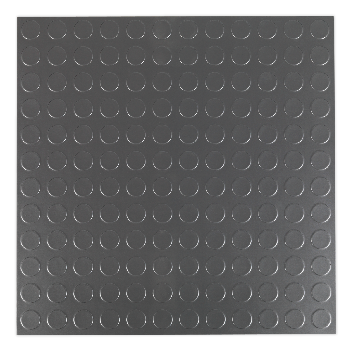 Sealey FT2S Vinyl Floor Tile with Peel & Stick Backing - Silver Coin Pack of 16