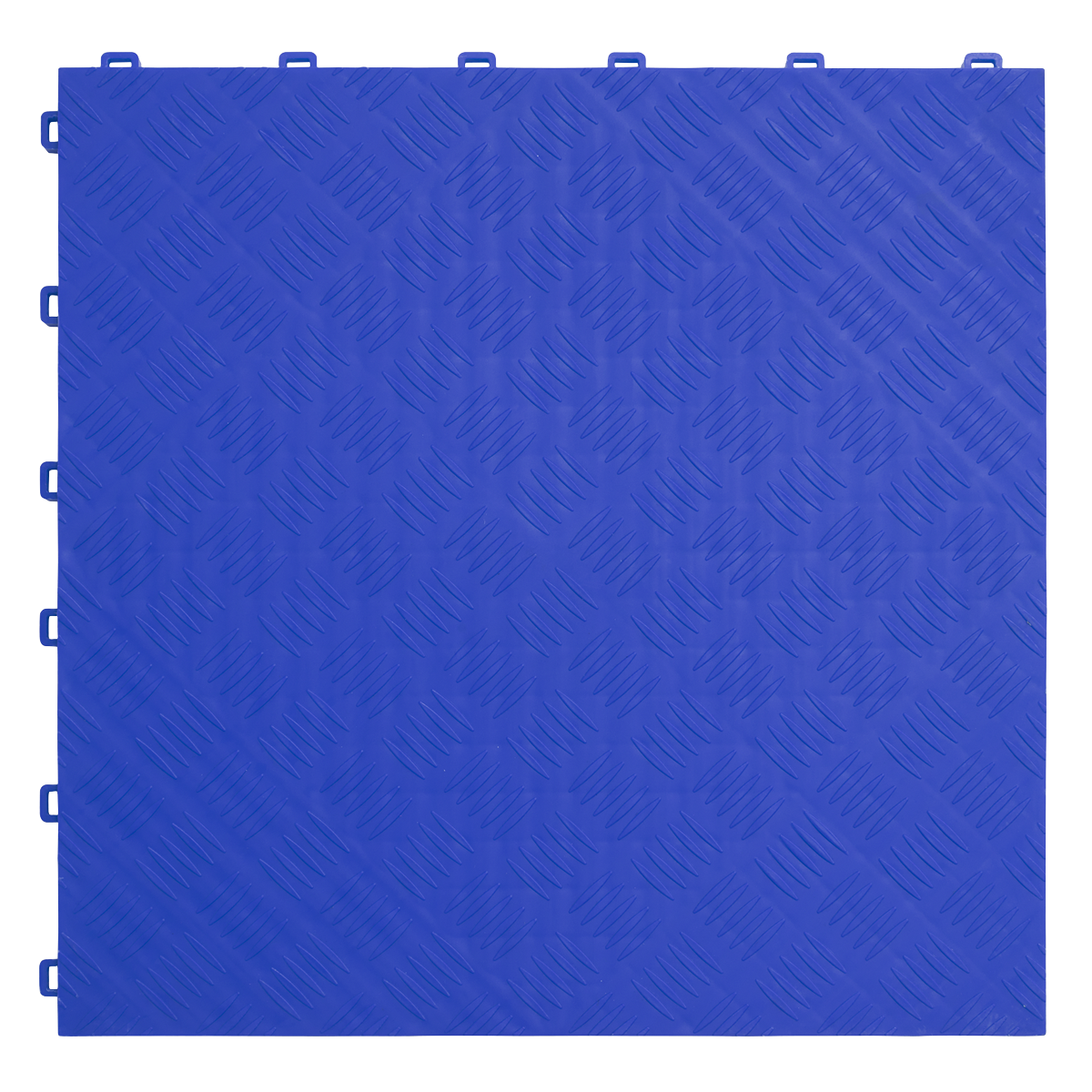 Sealey FT3BL Polypropylene Floor Tile 400 x 400mm - Blue Treadplate - Pack of 9