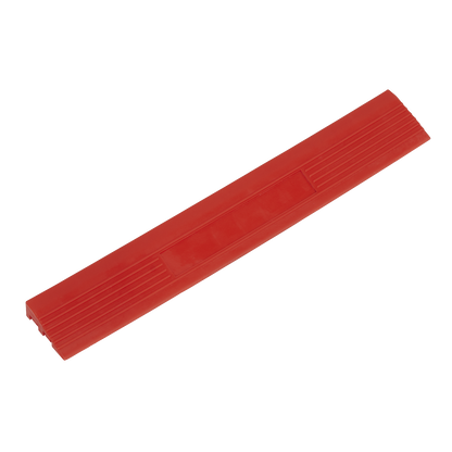 Sealey FT3ERM Polypropylene Floor Tile Edge 400 x 60mm Red Male - Pack of 6