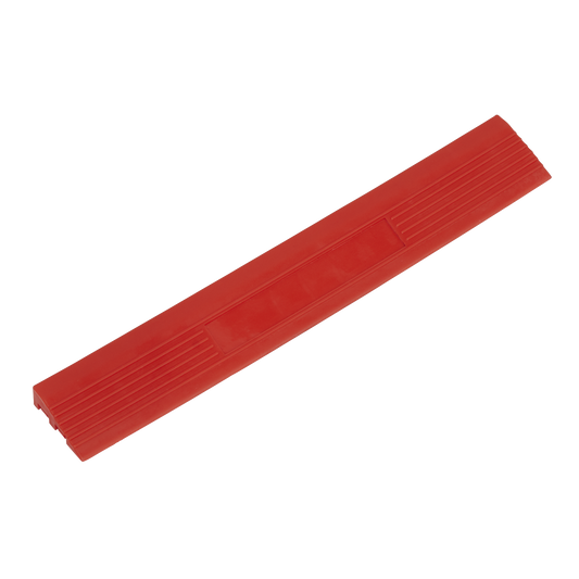 Sealey FT3ERM Polypropylene Floor Tile Edge 400 x 60mm Red Male - Pack of 6