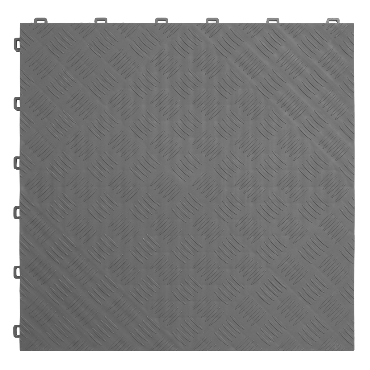 Sealey FT3G Polypropylene Floor Tile 400 x 400mm - Grey Treadplate - Pack of 9