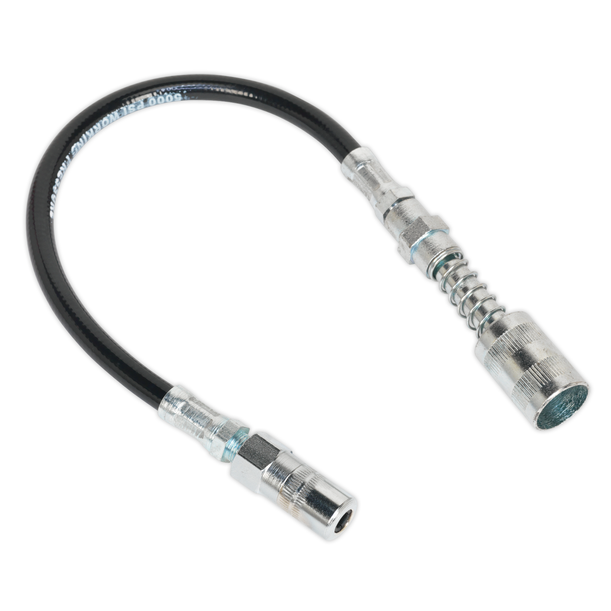 Sealey GGSF300 Rubber Delivery Hose with 4-Jaw Connector Flexible 300mm Quick Release Coupling