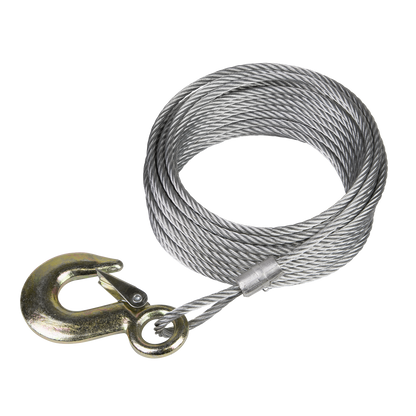 Sealey GWEC12 Winch Cable/Wire Rope Ø5.1mm x 10m 810kg Breaking Strength with Forged Hook