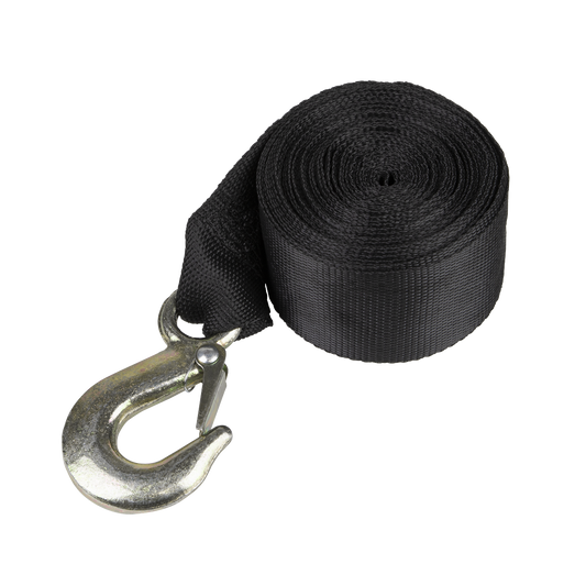 Sealey GWES12 Trailer Winch Strap 50mm x 7m 810kg Breaking Strength with Forged Hook