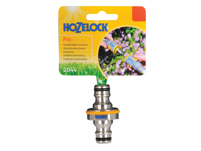 Hozelock 2044 Pro Metal Double Male Connector 12.5mm 1/2in