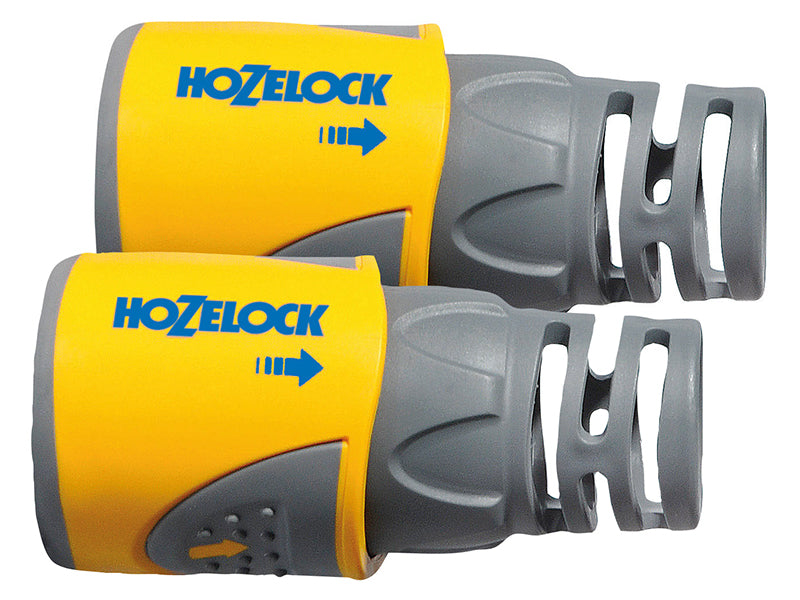 Hozelock 2050 Hose End Connector Plus for 12.5-15mm 1/2-5/8in Hose Twin Pack