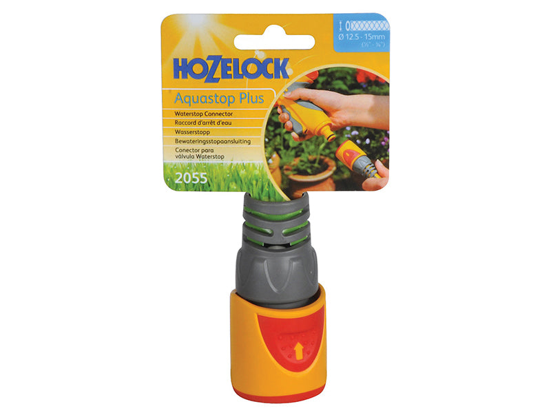 Hozelock 2055 AquaStop Plus Hose Connector for 12.5-15mm 1/2-5/8in Hose