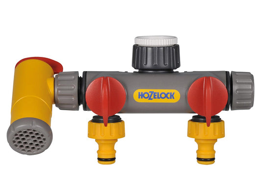 Hozelock 2250 Flowmax 3-Way Tap Connector 1/2 - 1in BSP