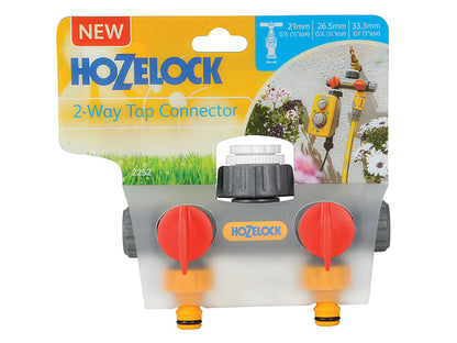 Hozelock 2252 2-Way Tap Connector 1/2 - 1in BSP