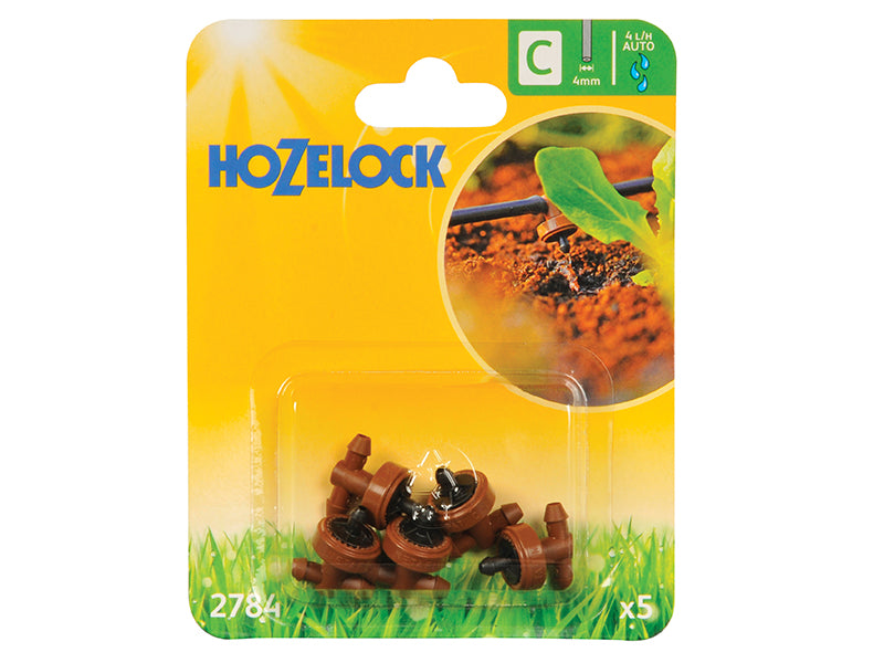 Hozelock 2784 In Line Pressure Dripper 4mm Pack 5