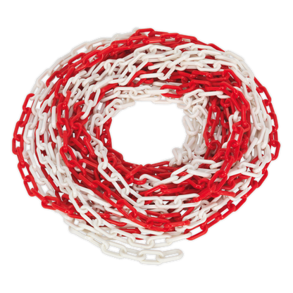 Sealey HSC25M Safety Chain Red/White 25m x 6mm