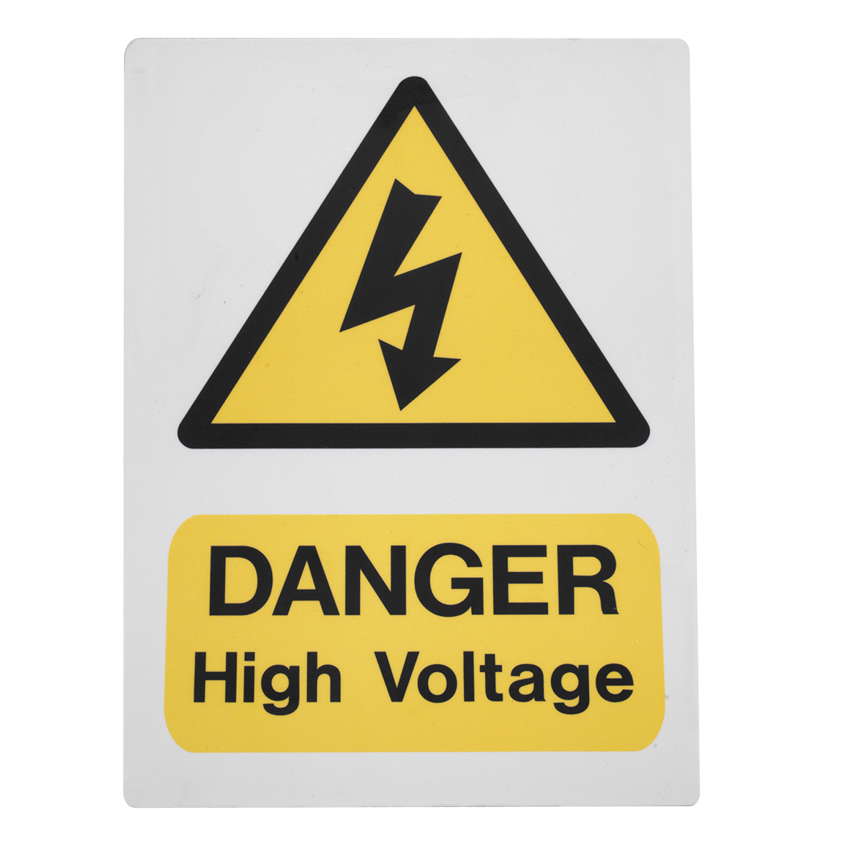 Sealey HVSA4 High Voltage Warning Sign 200 x 300mm