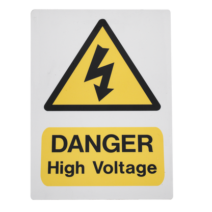 Sealey HVSA4 High Voltage Warning Sign 200 x 300mm