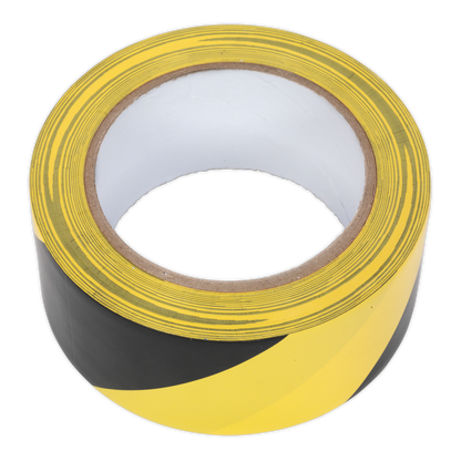 Sealey HWTBY Hazard Warning Tape 50mm x 33m Black/Yellow