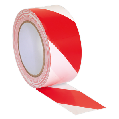 Sealey HWTRW Hazard Warning Tape 50mm x 33m Red/White