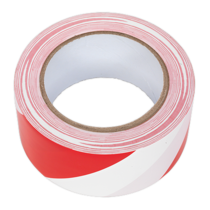 Sealey HWTRW Hazard Warning Tape 50mm x 33m Red/White