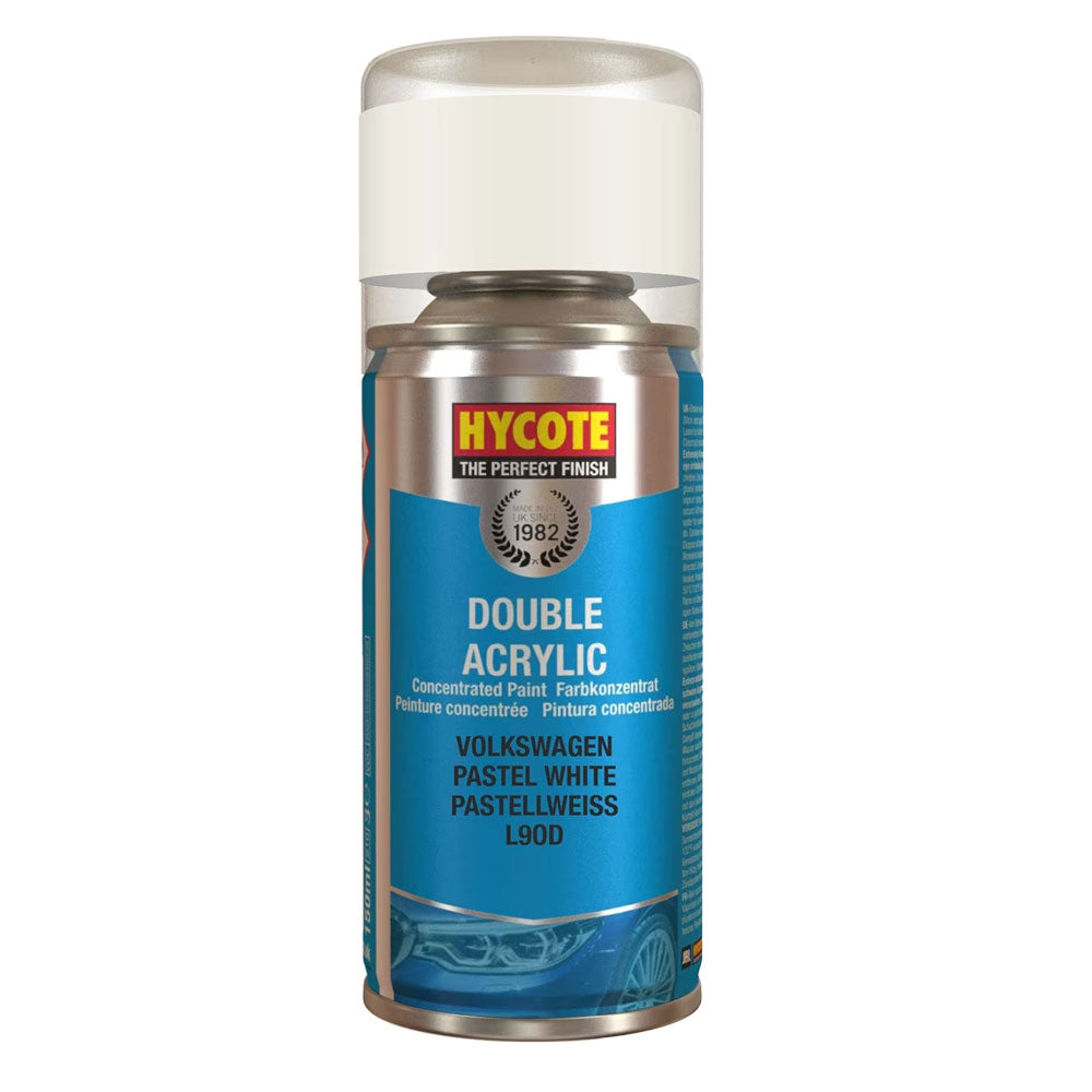 Hycote Volkswagen Pastel White Double Acrylic Spray Paint 150Ml Xdvw602