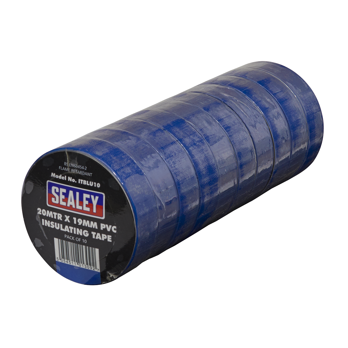 Sealey ITBLU10 PVC Insulating Tape 19mm x 20m Blue Pack of 10