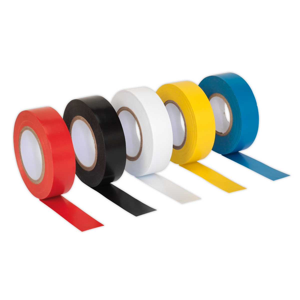 Sealey ITMIX10 PVC Insulating Tape 19mm x 20m Mixed Colours Pack of 10